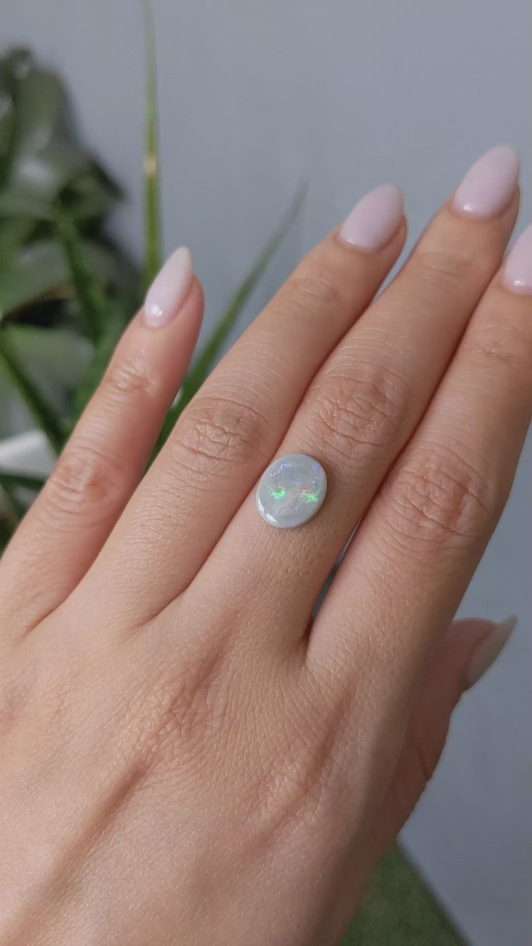 1.61 Ct. White Opal from Australia Size Video