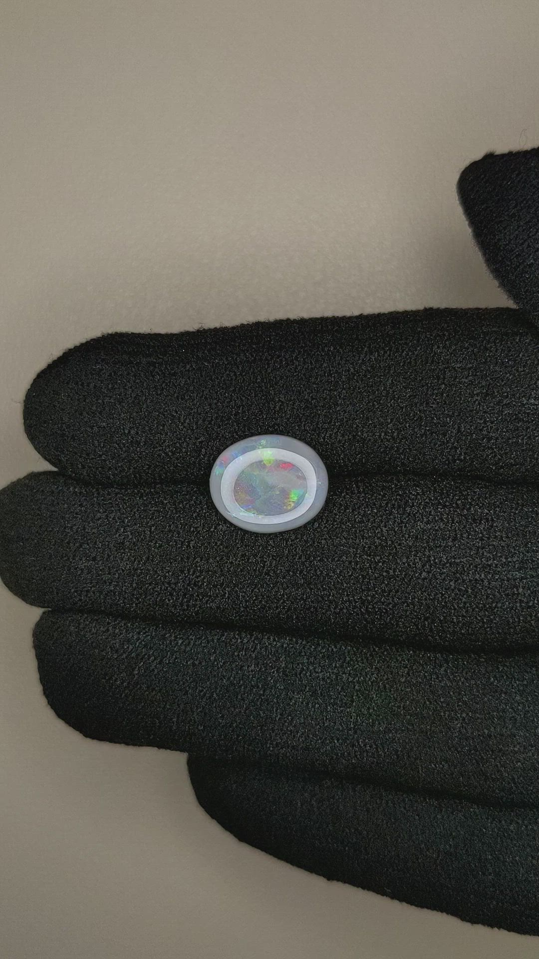 1.61 Ct. White Opal from Australia Size Video