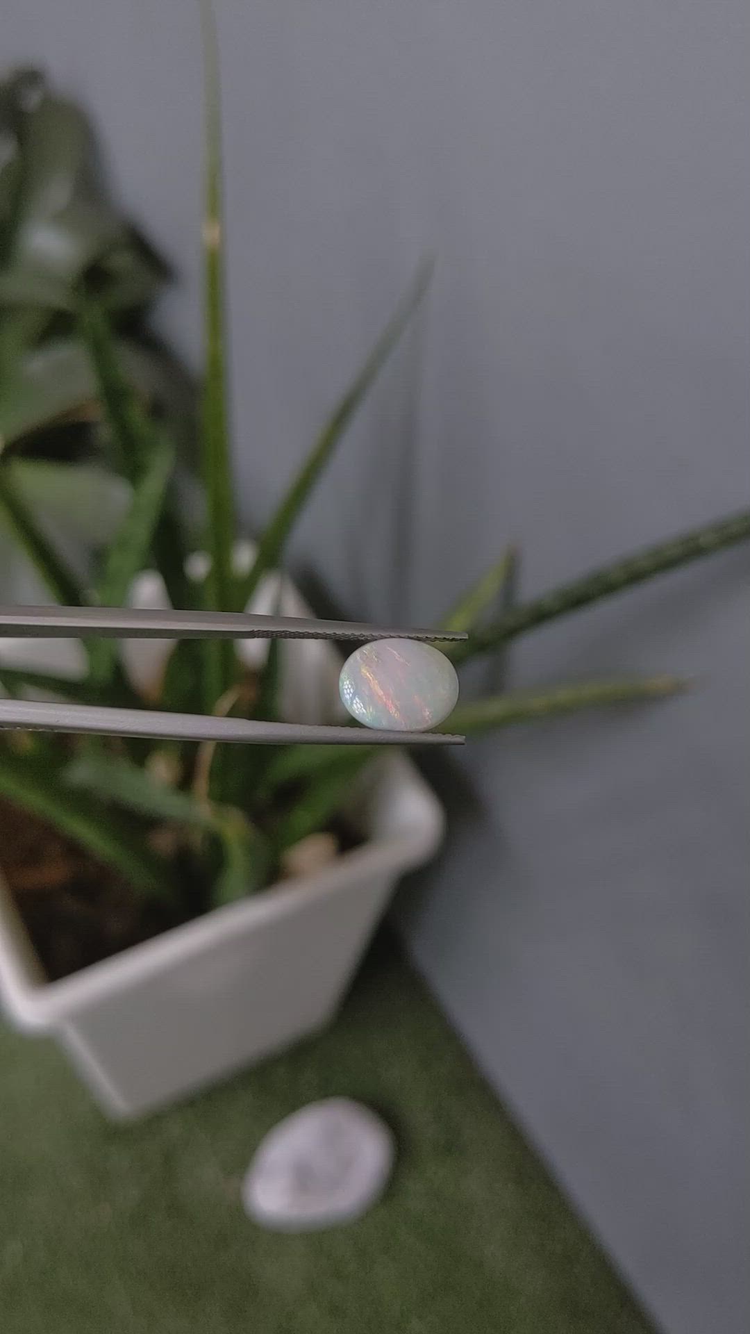 1.95 Ct. Cabochon White Opal from Australia Size Video