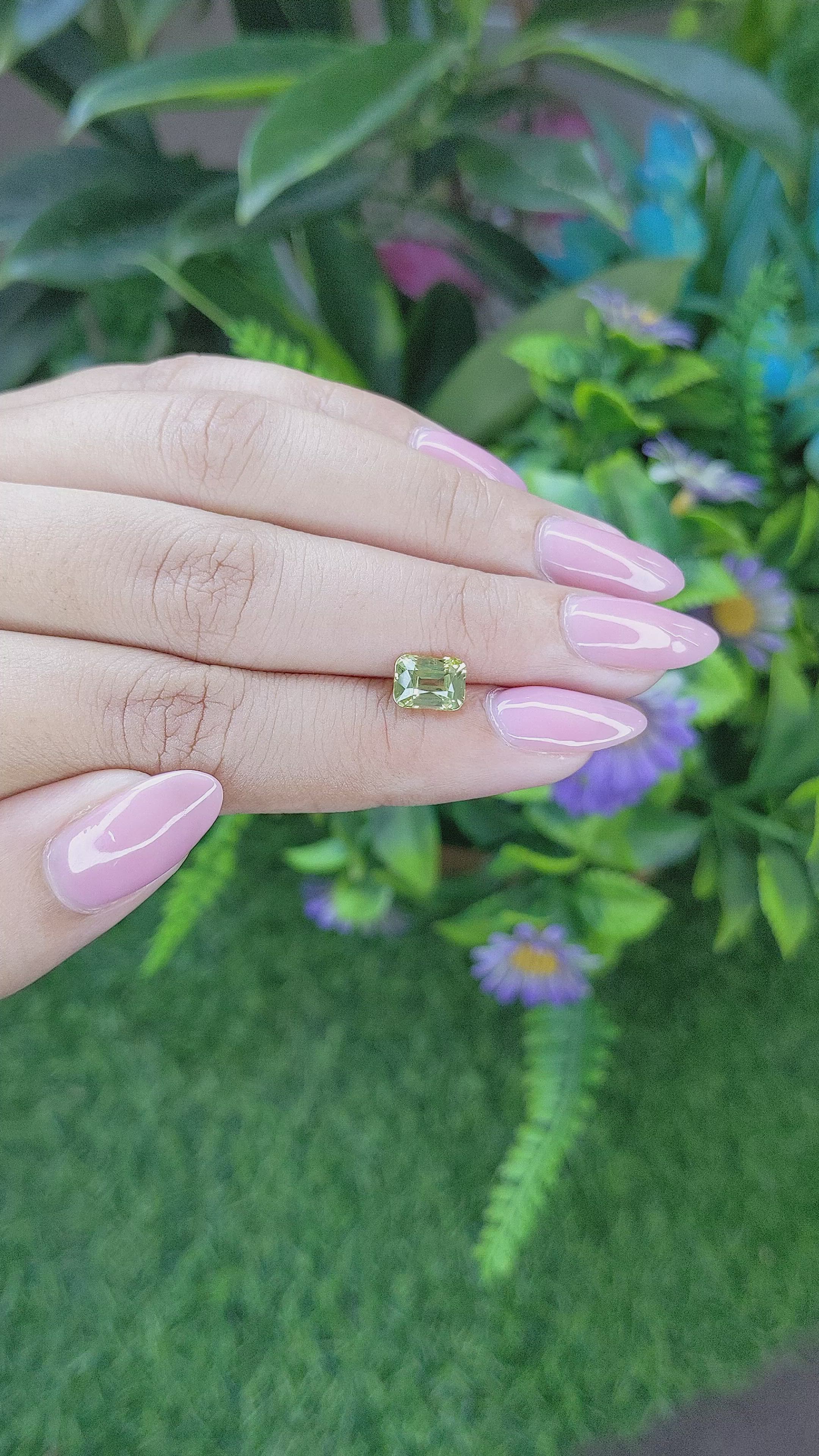 1.64 Ct. Chrysoberyl from Tanzania Size Video