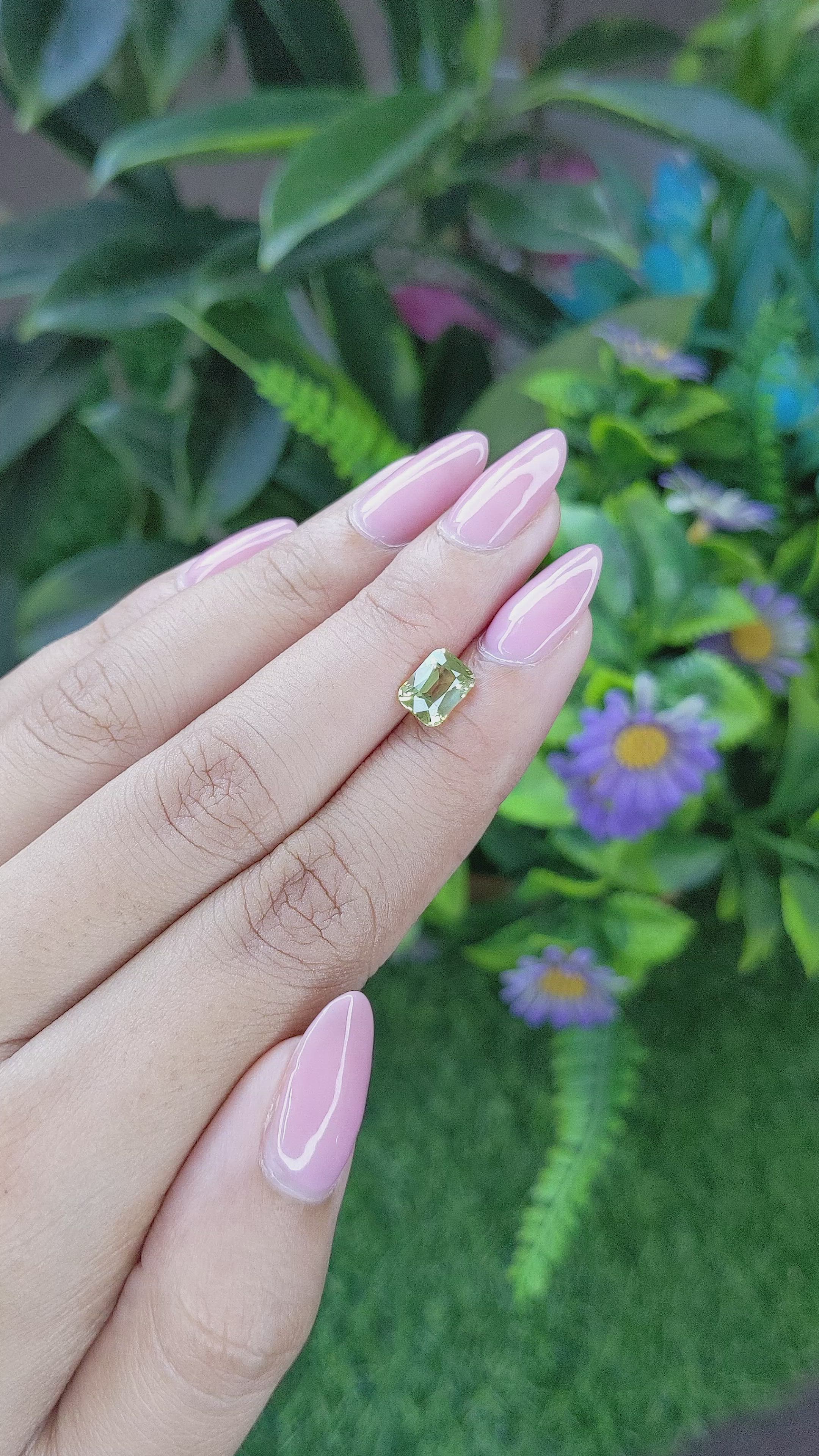 1.64 Ct. Chrysoberyl from Tanzania Size Video