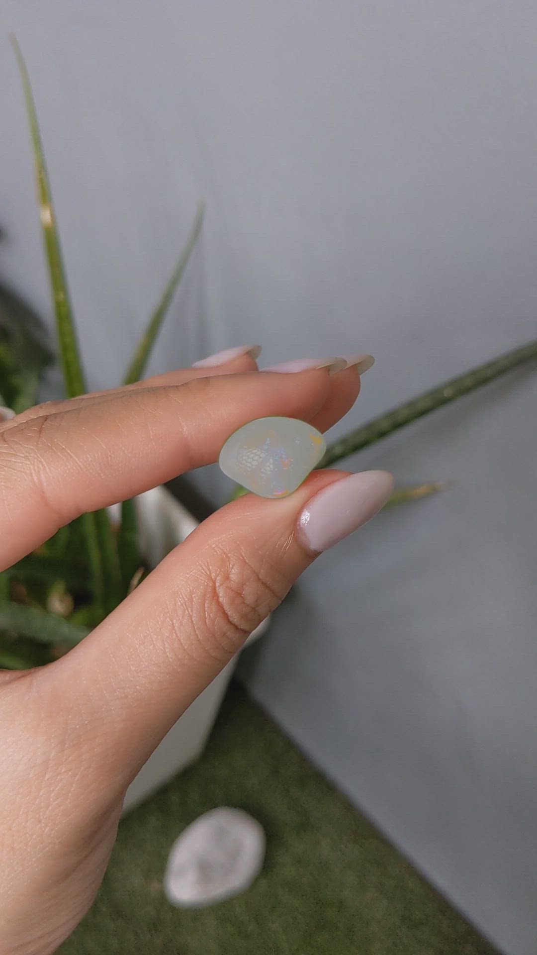 7.63 Ct. Cabochon Crystal/Jelly Opal from Australia Size Video