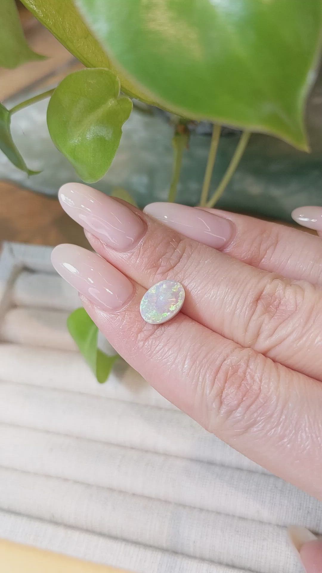 1.56 Ct. White Opal from Australia Size Video