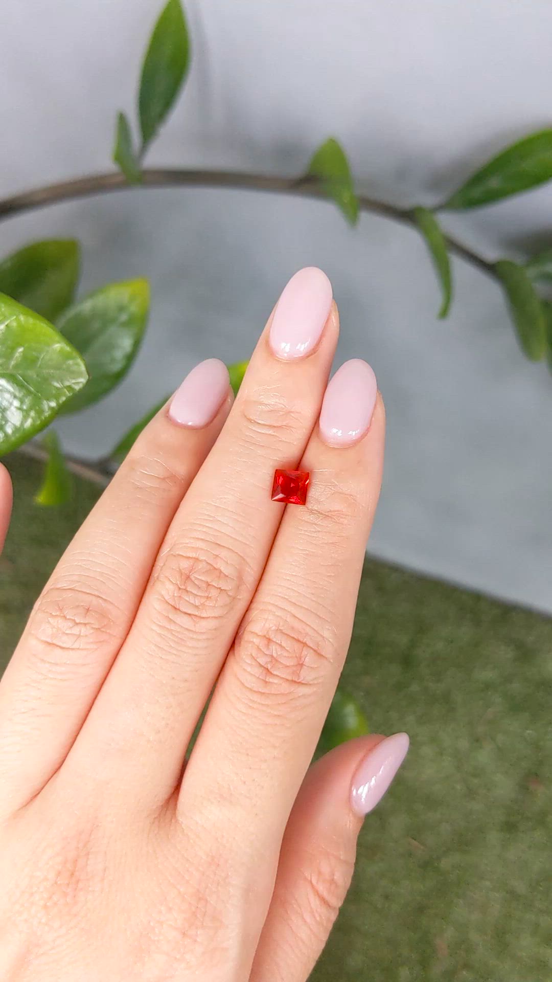 0.55 Ct. Red Fire Opal from Mexico Size Video