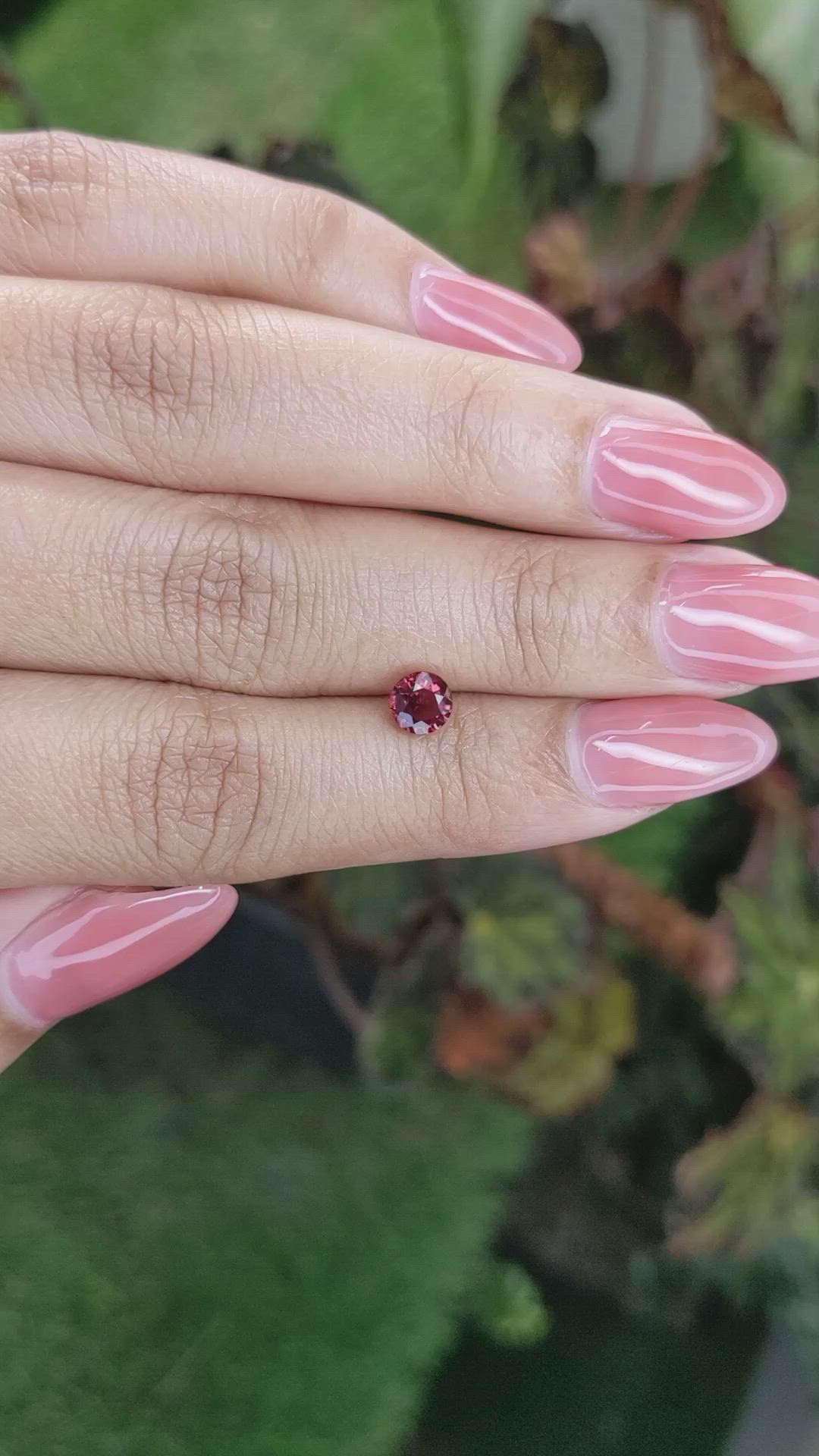 0.82 Ct. Garnet from Ceylon (Sri Lanka) Size Video
