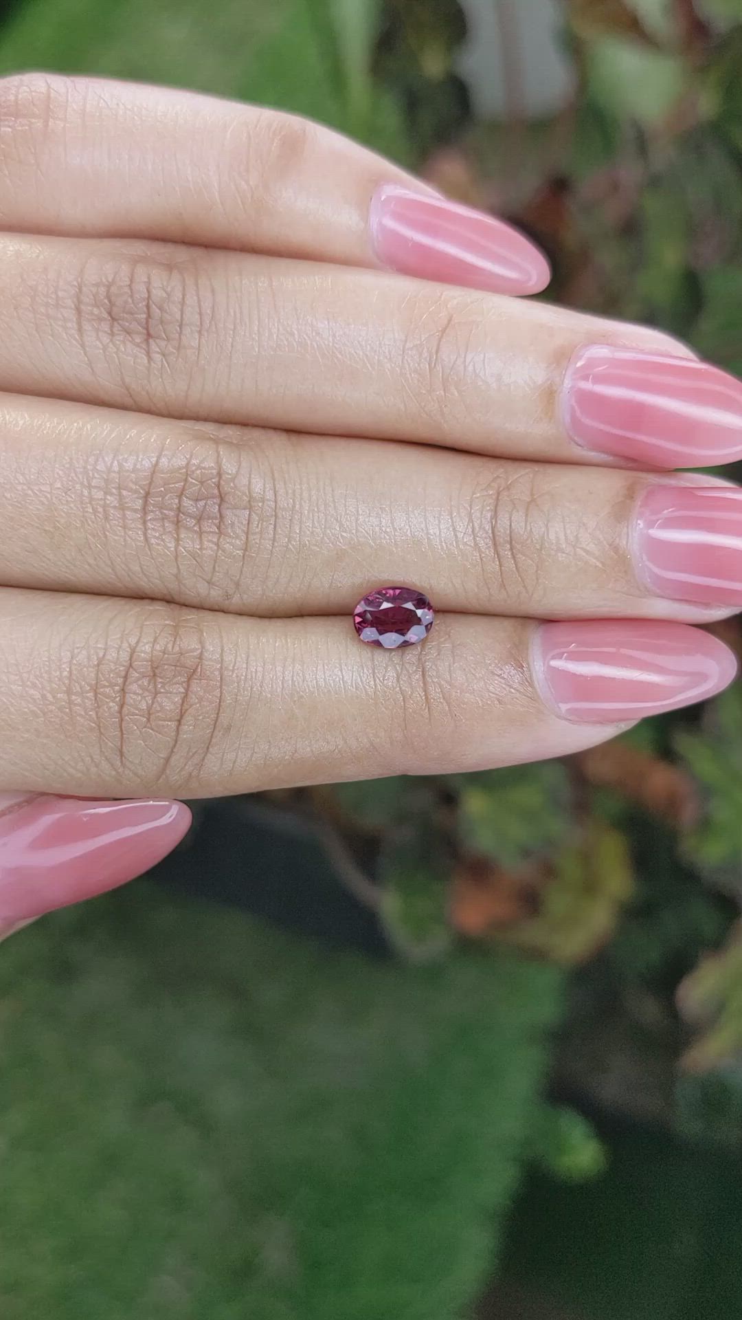 1.03 Ct. Rhodolite Garnet from Ceylon (Sri Lanka) Size Video