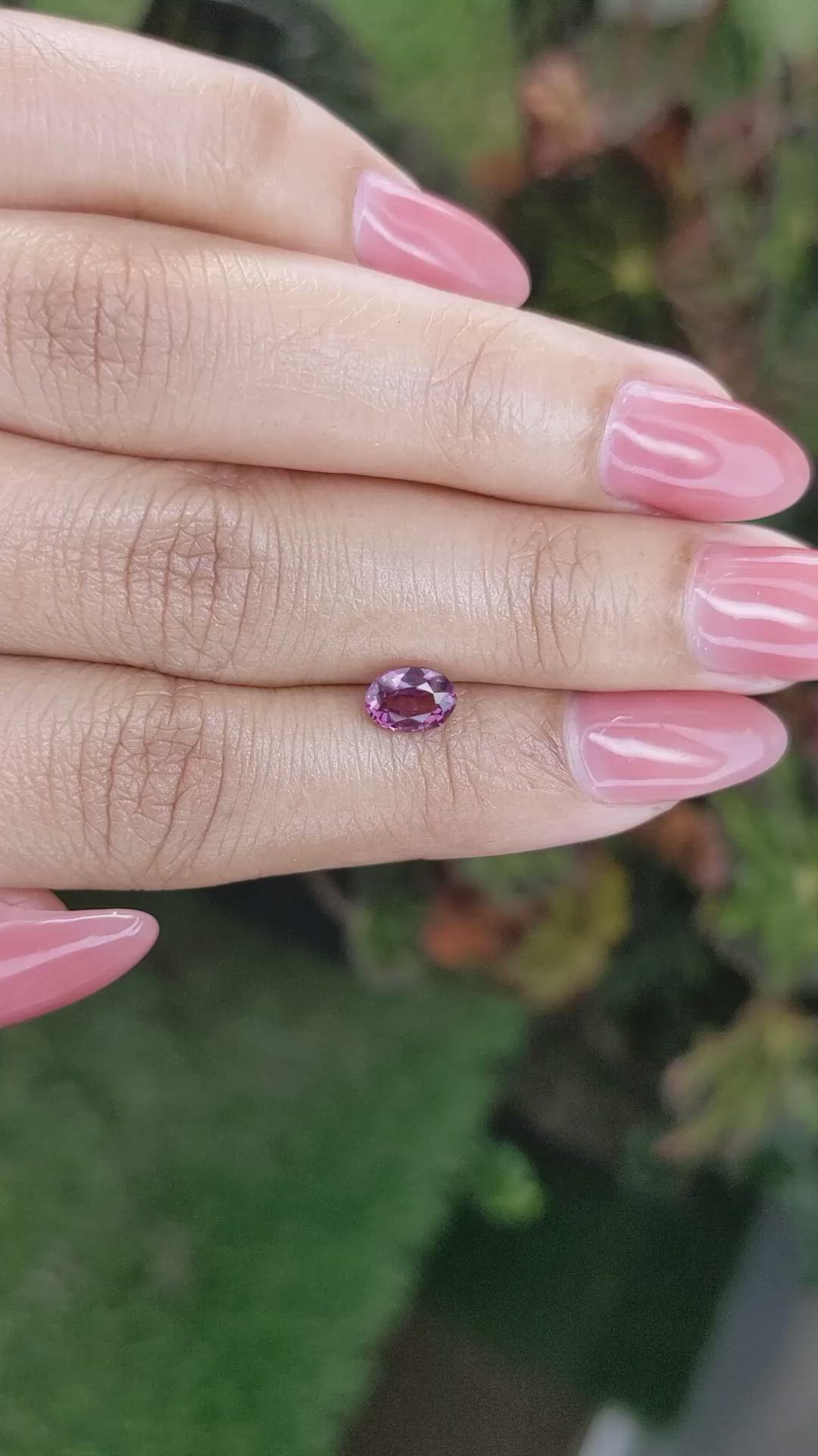 0.87 Ct. Rhodolite Garnet from Ceylon (Sri Lanka) Size Video