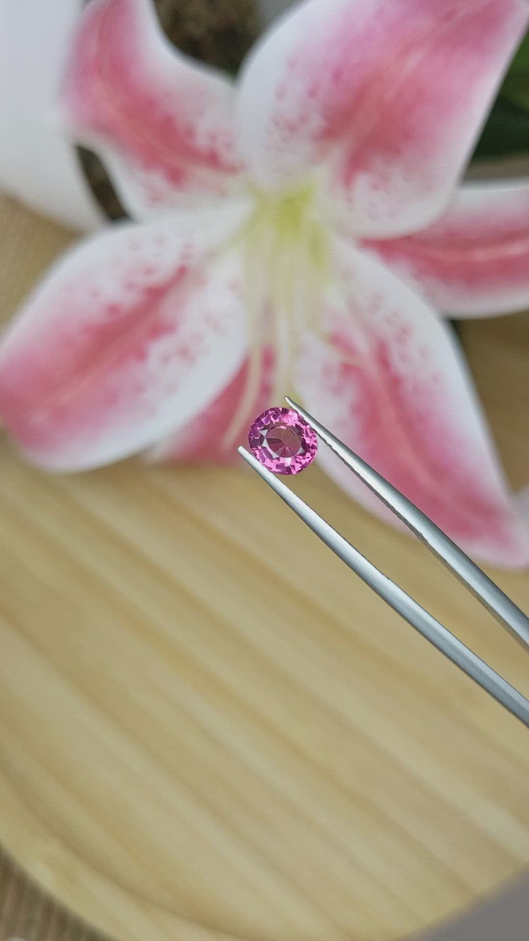 1.30 Ct. Rhodolite Garnet from Ceylon (Sri Lanka) Size Video