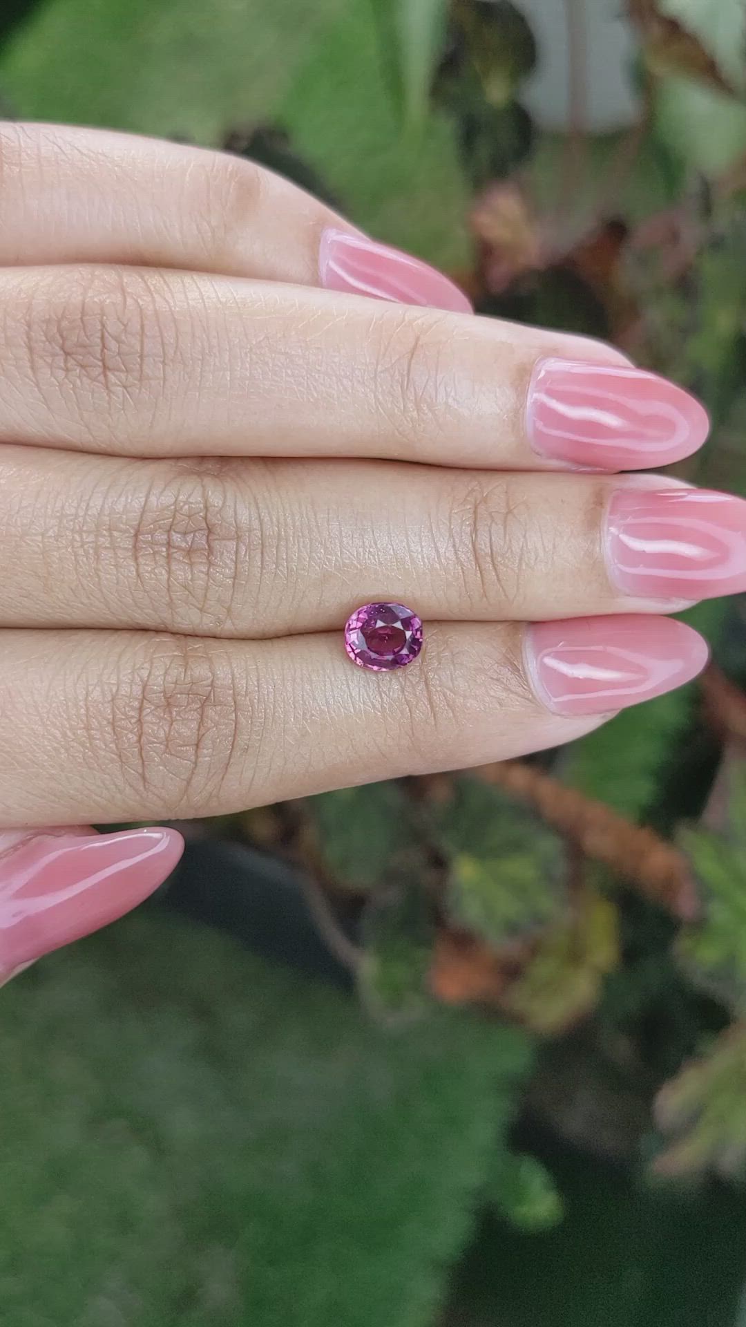 1.30 Ct. Rhodolite Garnet from Ceylon (Sri Lanka) Size Video