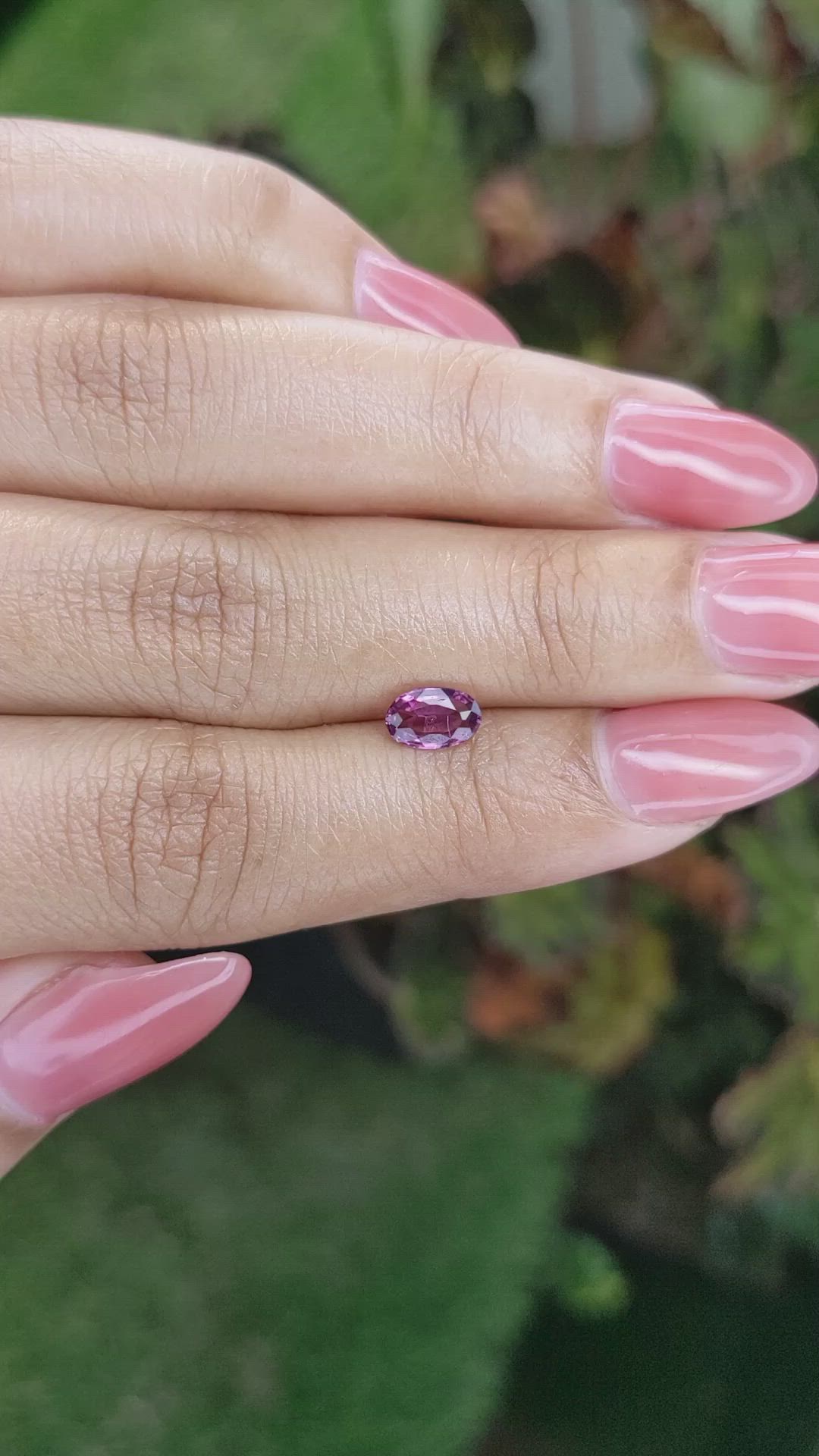 0.70 Ct. Rhodolite Garnet from Ceylon (Sri Lanka) Size Video