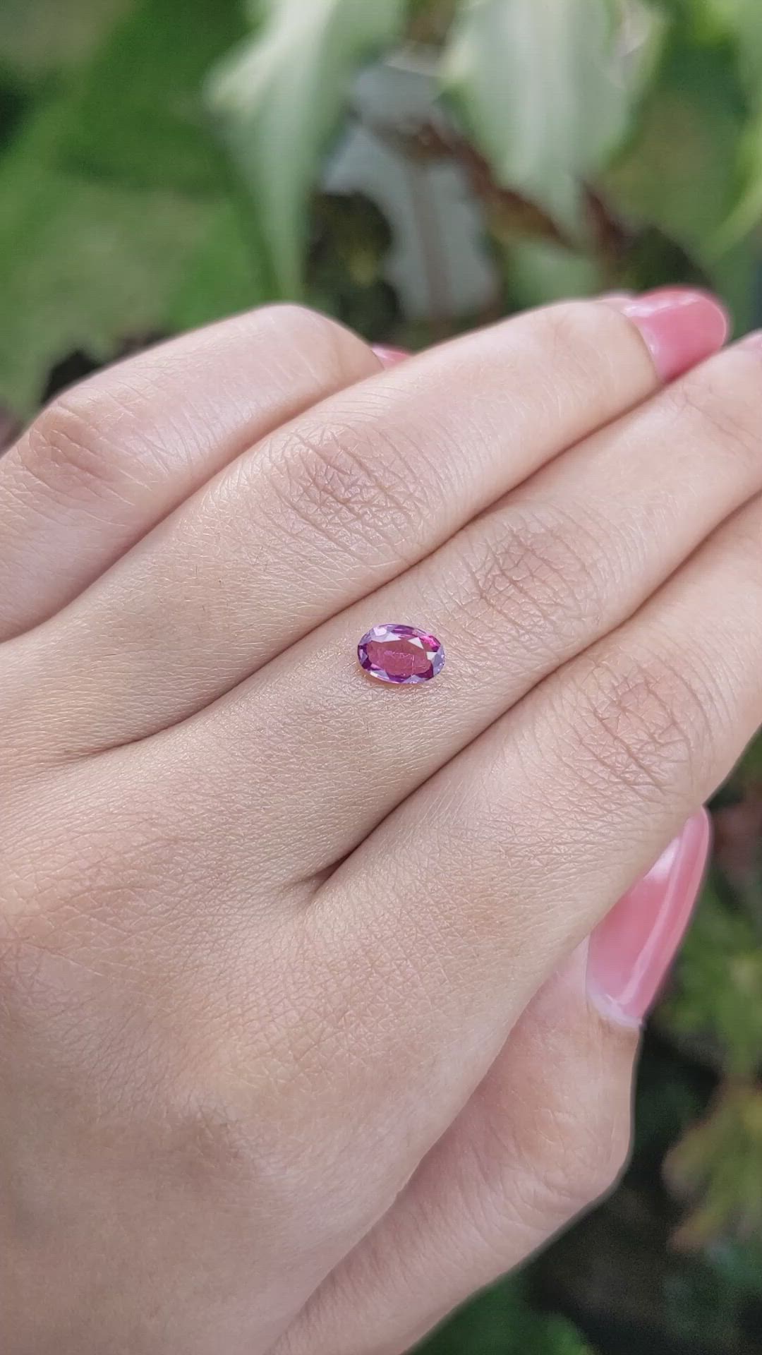 0.70 Ct. Rhodolite Garnet from Ceylon (Sri Lanka) Size Video