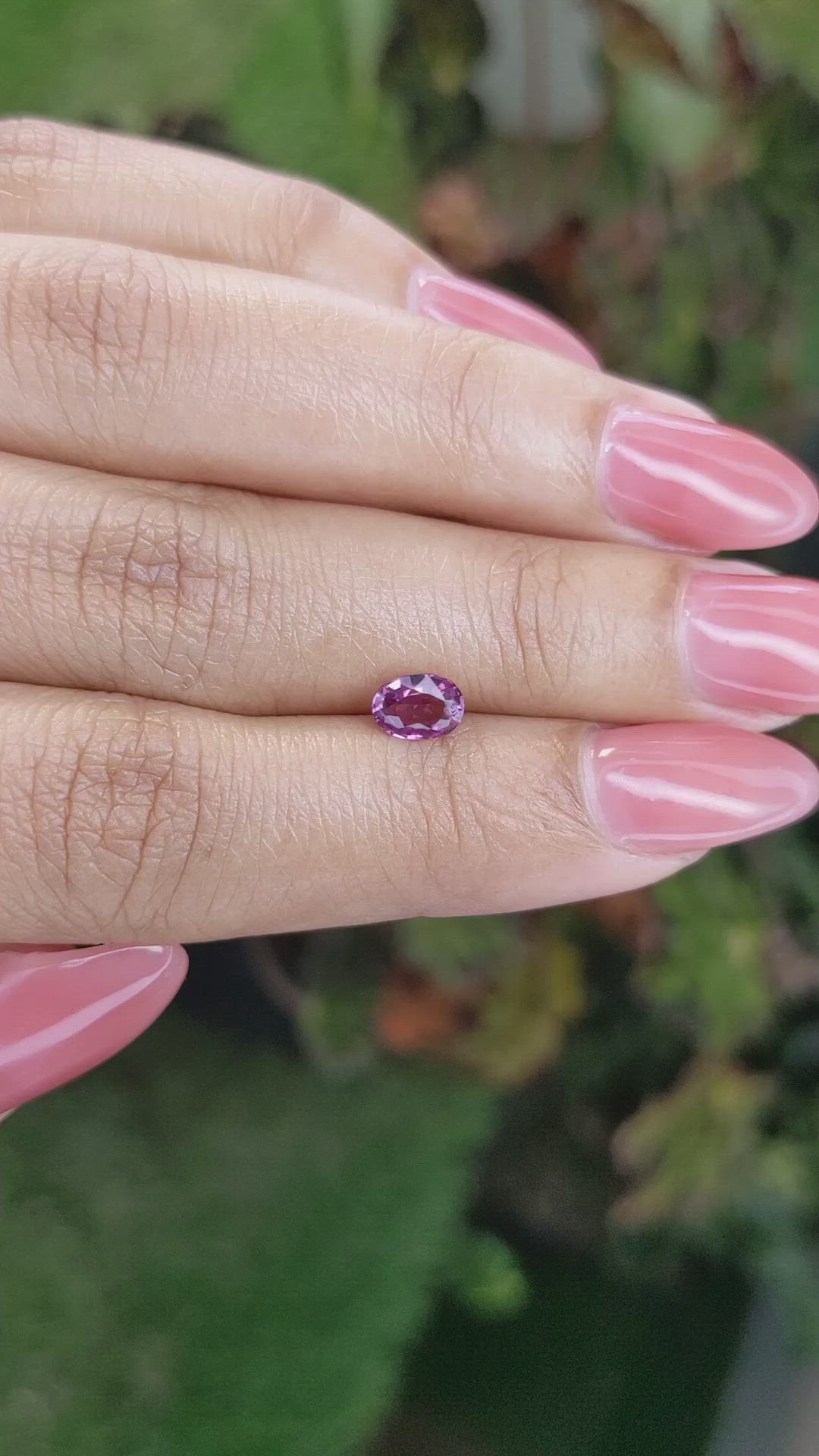 0.62 Ct. Rhodolite Garnet from Ceylon (Sri Lanka) Size Video