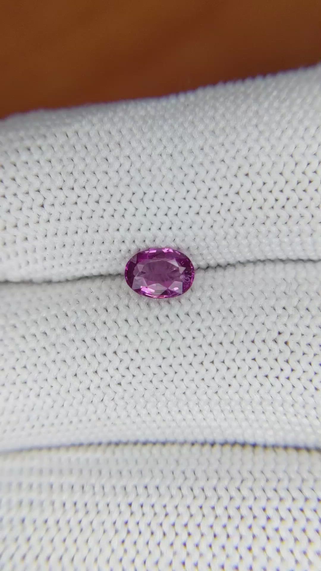 0.62 Ct. Rhodolite Garnet from Ceylon (Sri Lanka) Size Video