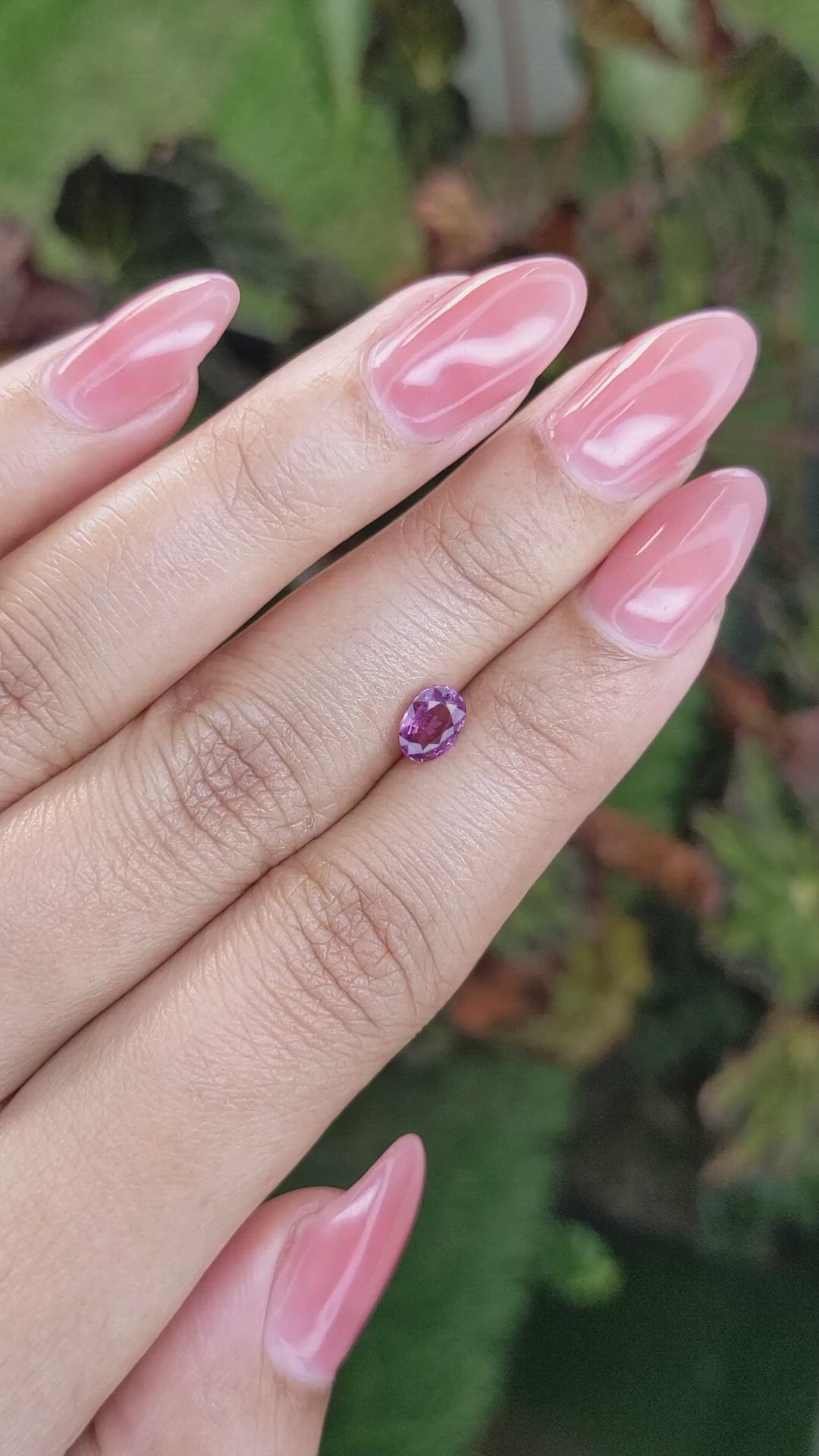 0.62 Ct. Rhodolite Garnet from Ceylon (Sri Lanka) Size Video