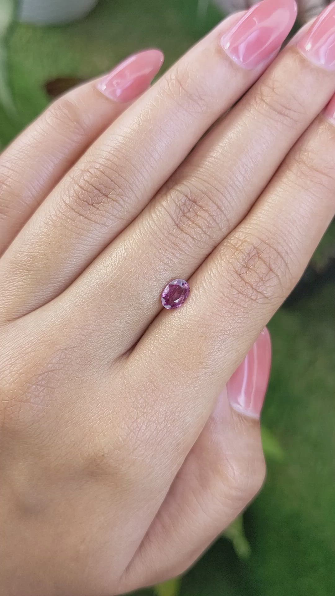 0.62 Ct. Rhodolite Garnet from Ceylon (Sri Lanka) Size Video