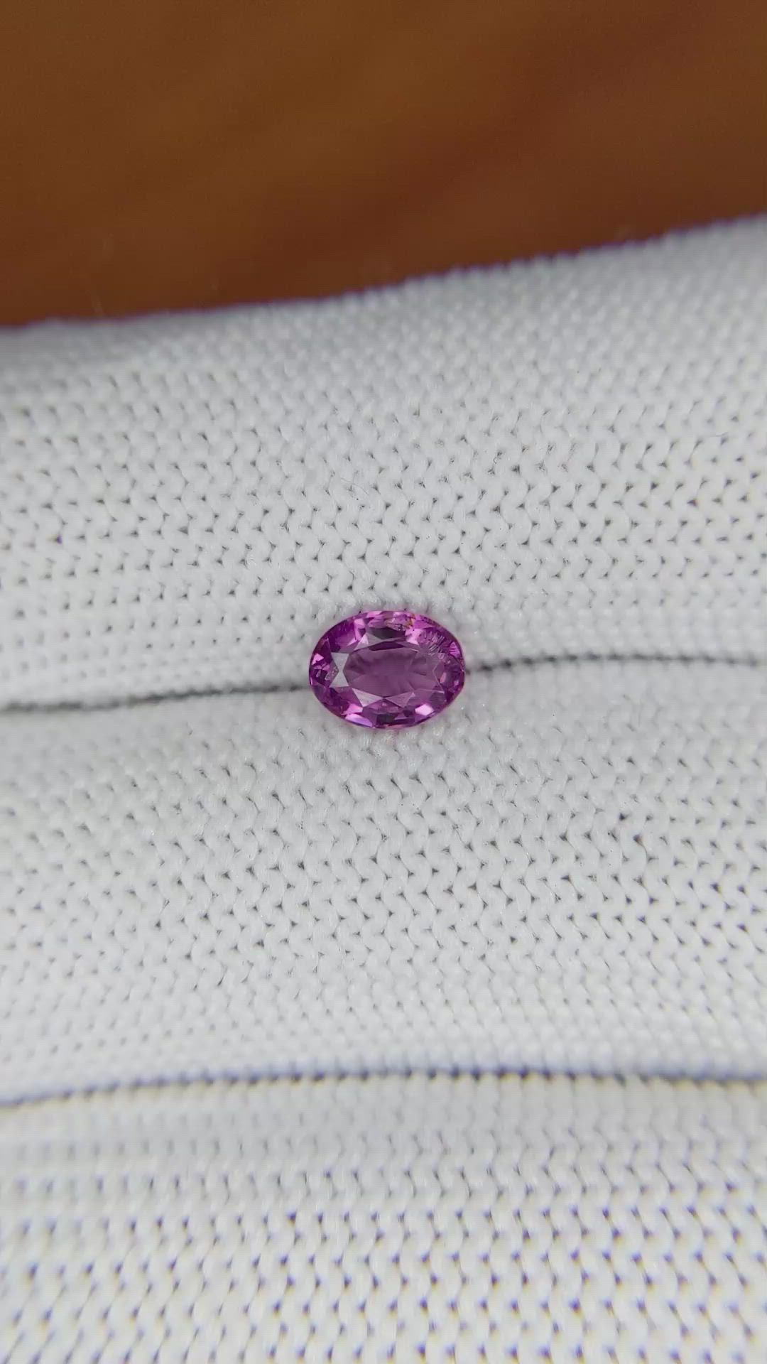 0.70 Ct. Rhodolite Garnet from Ceylon (Sri Lanka) Size Video