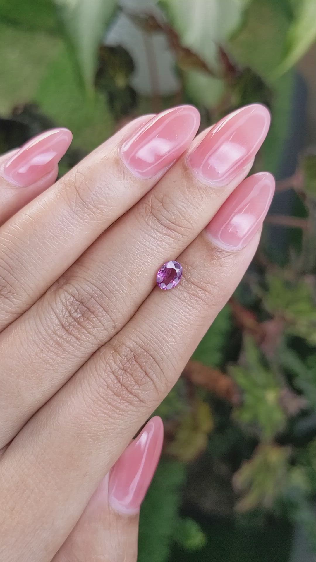 0.70 Ct. Rhodolite Garnet from Ceylon (Sri Lanka) Size Video