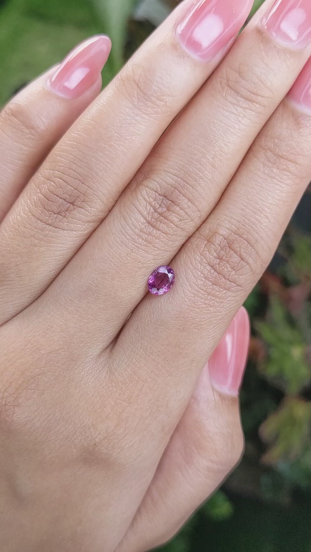 0.70 Ct. Rhodolite Garnet from Ceylon (Sri Lanka) Size Video