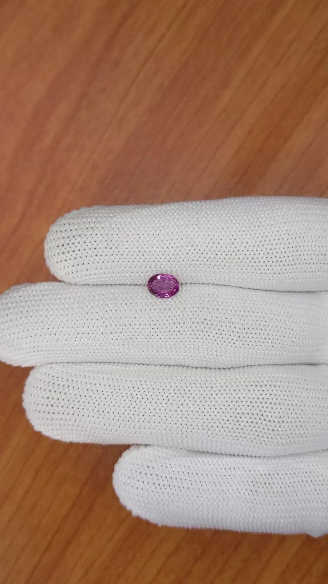 0.70 Ct. Rhodolite Garnet from Ceylon (Sri Lanka) Size Video