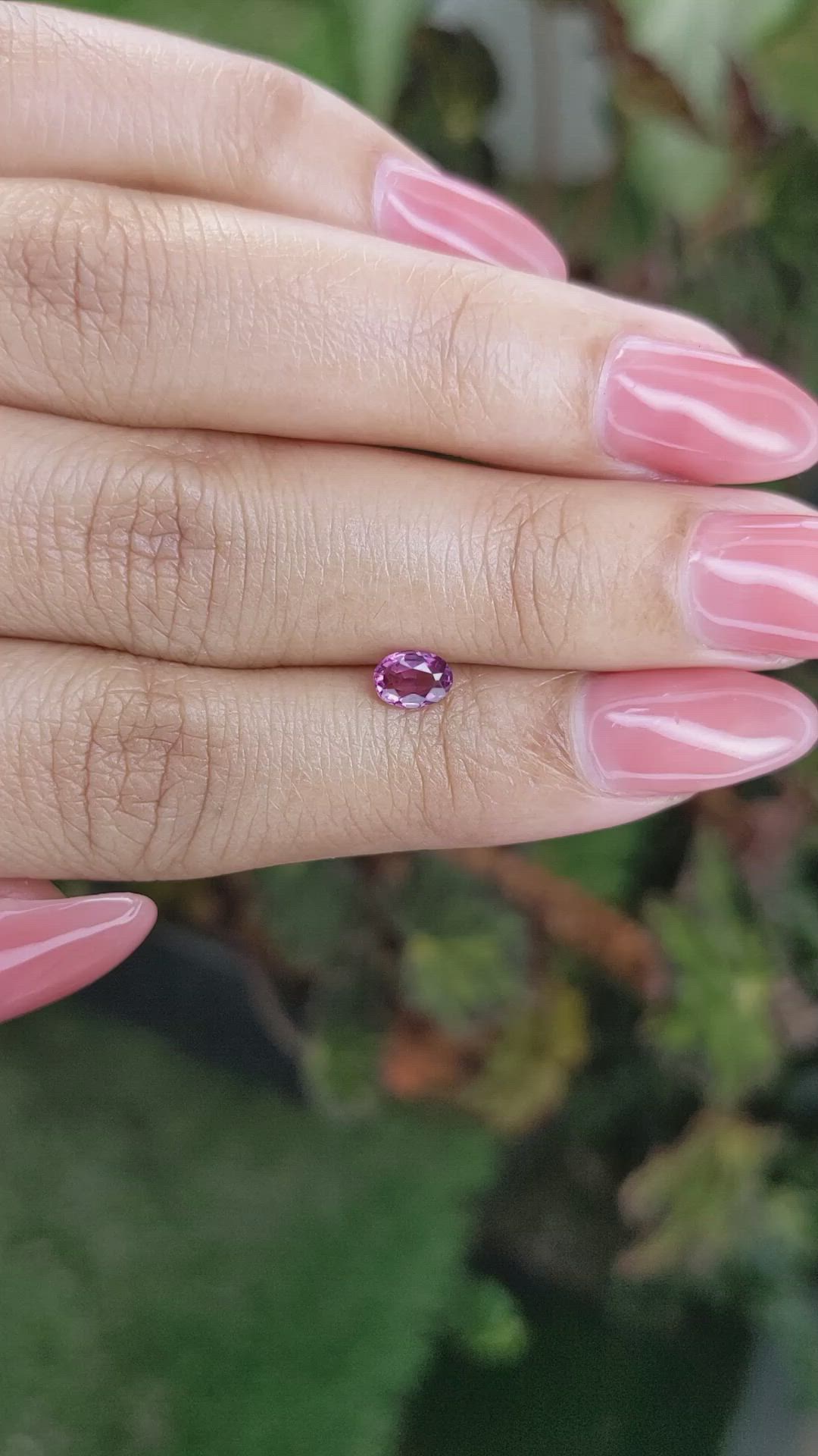 0.46 Ct. Rhodolite Garnet from Ceylon (Sri Lanka) Size Video