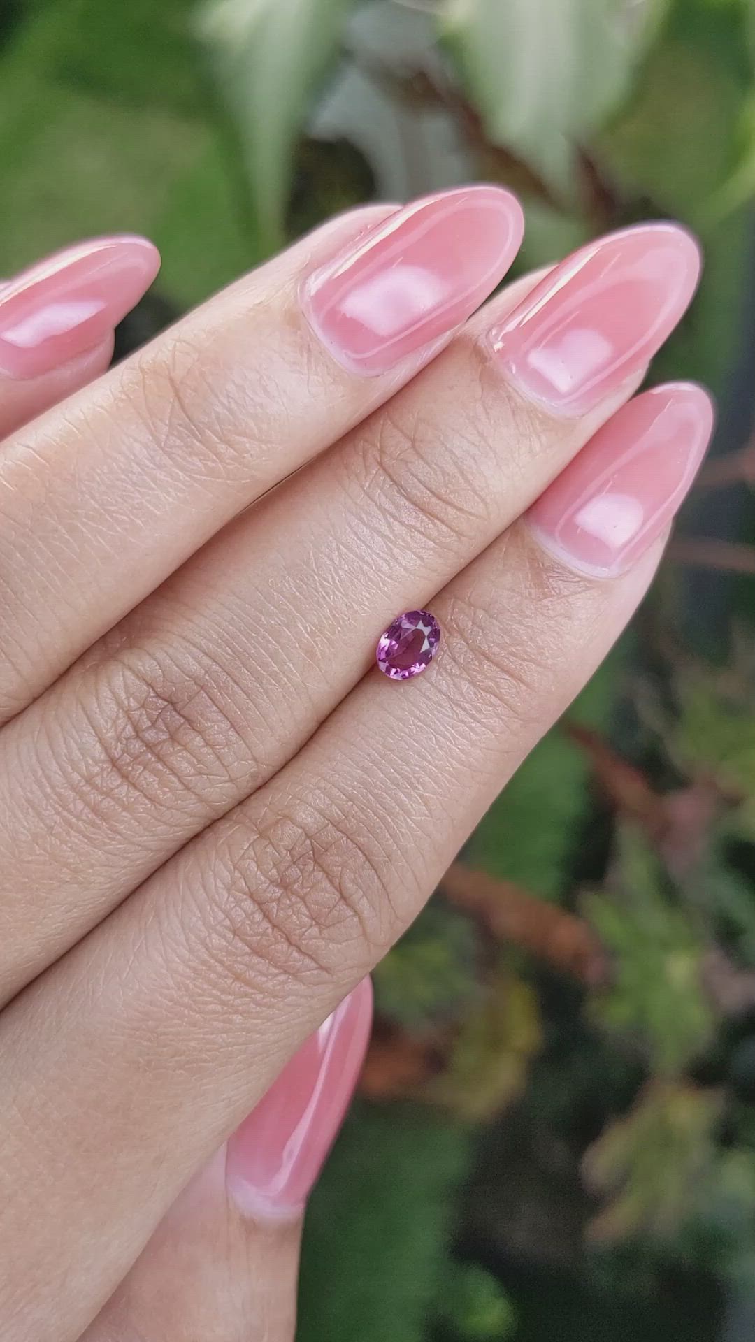 0.46 Ct. Rhodolite Garnet from Ceylon (Sri Lanka) Size Video