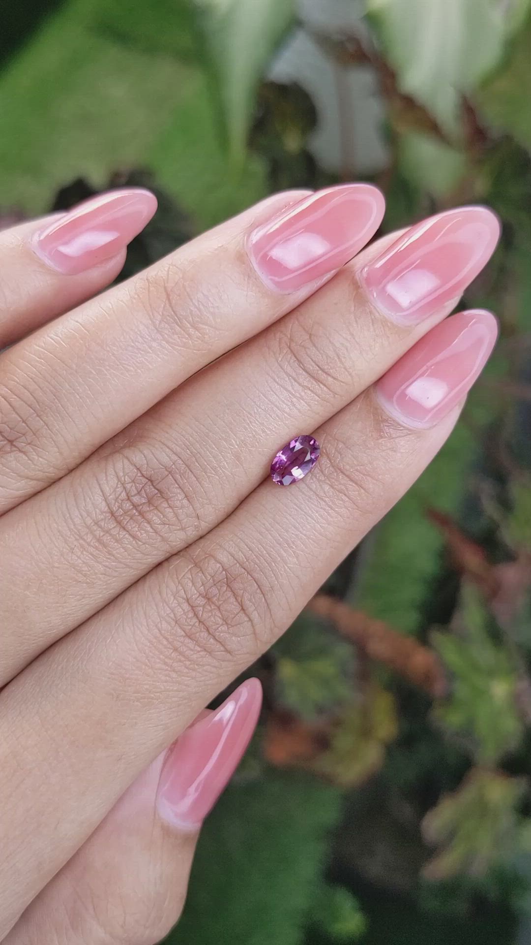 0.72 Ct. Rhodolite Garnet from Ceylon (Sri Lanka) Size Video