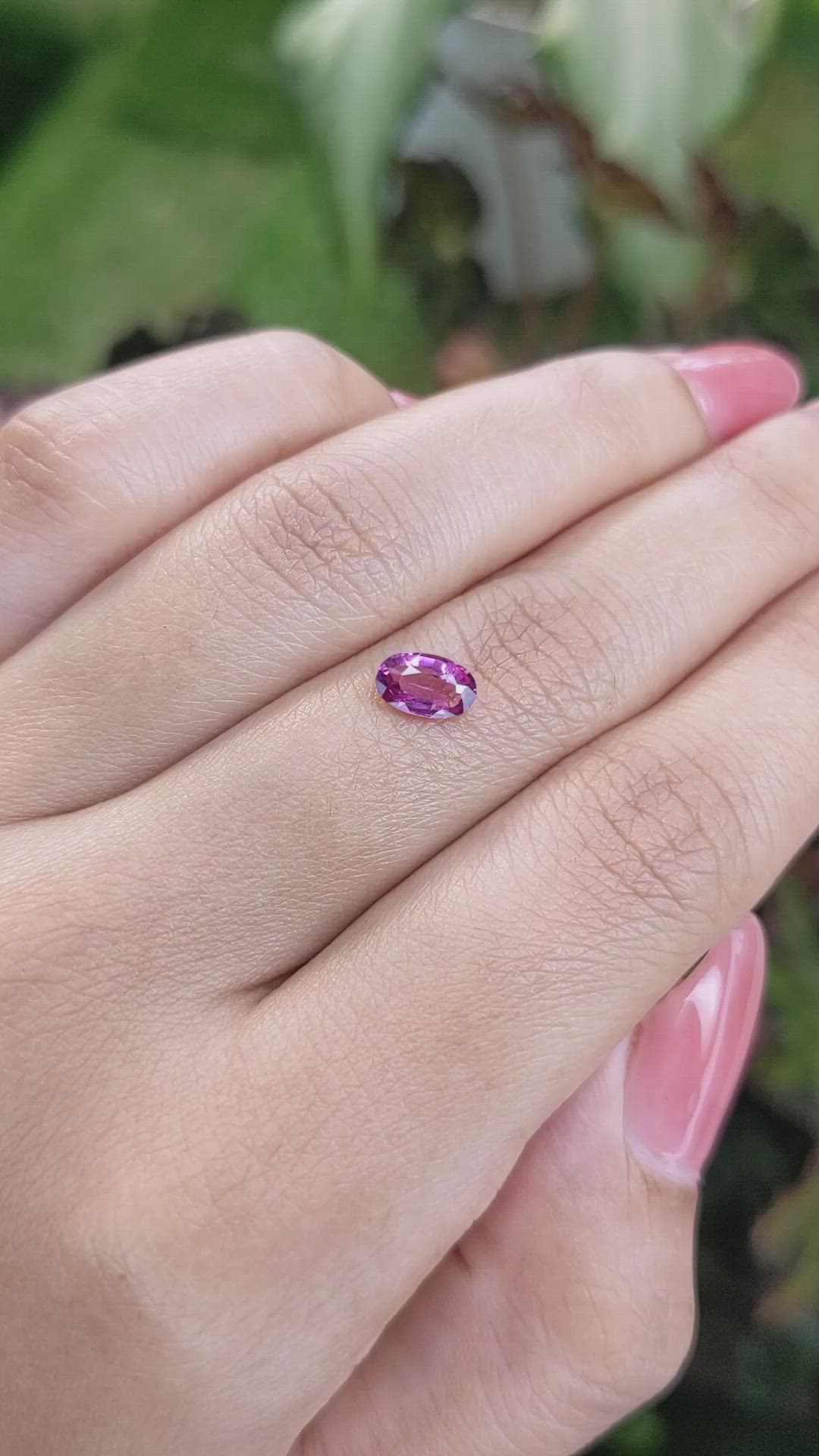 0.72 Ct. Rhodolite Garnet from Ceylon (Sri Lanka) Size Video