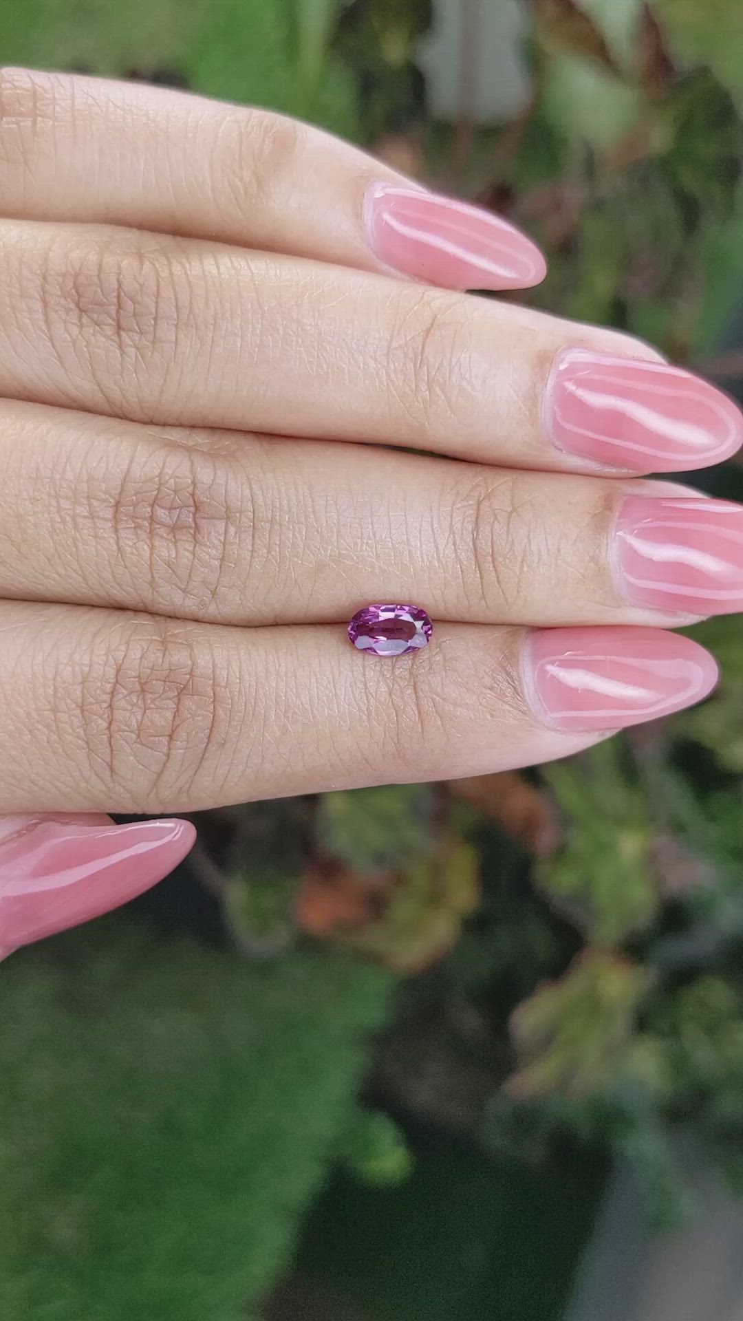 0.72 Ct. Rhodolite Garnet from Ceylon (Sri Lanka) Size Video