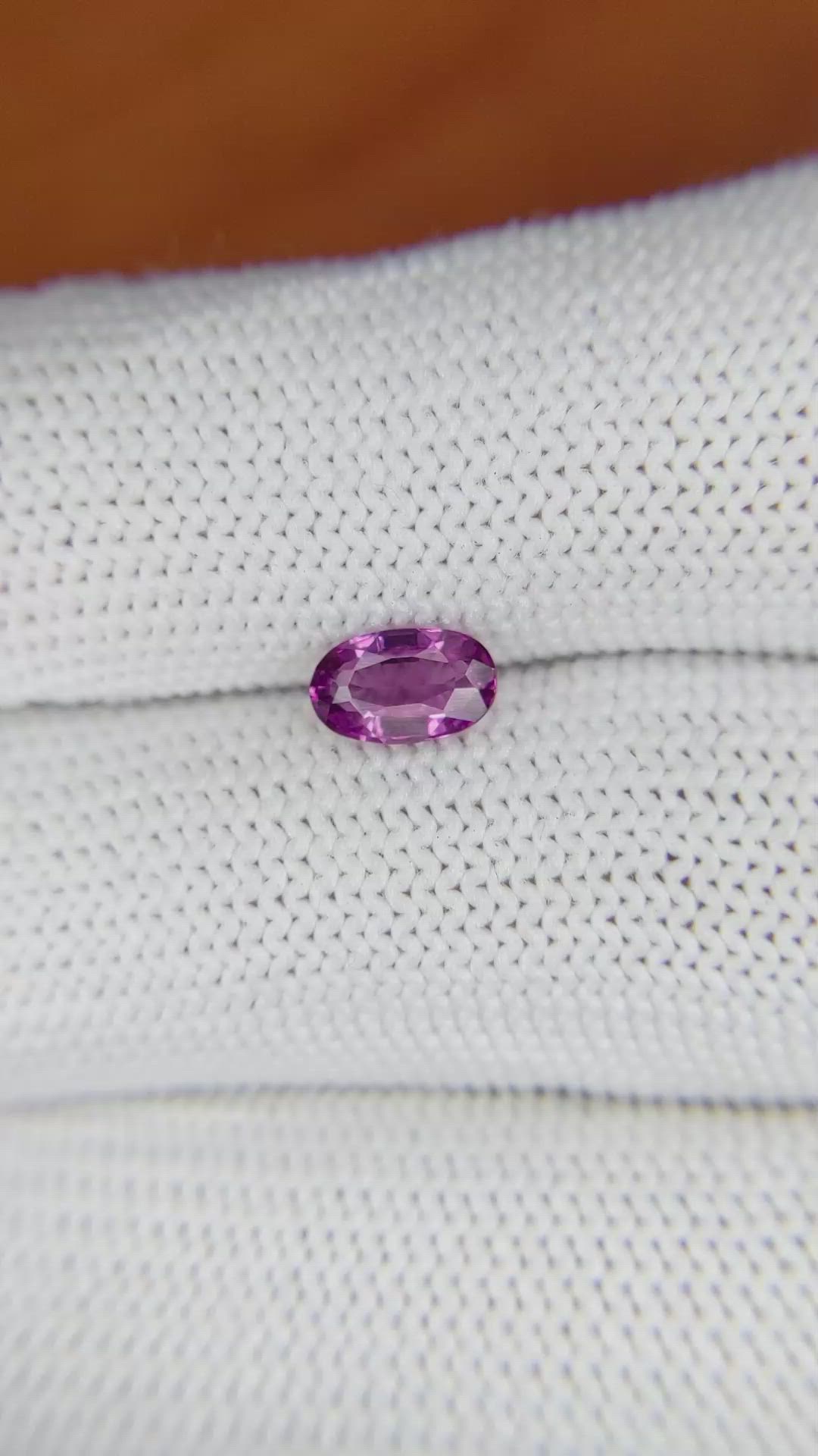 0.72 Ct. Rhodolite Garnet from Ceylon (Sri Lanka) Size Video