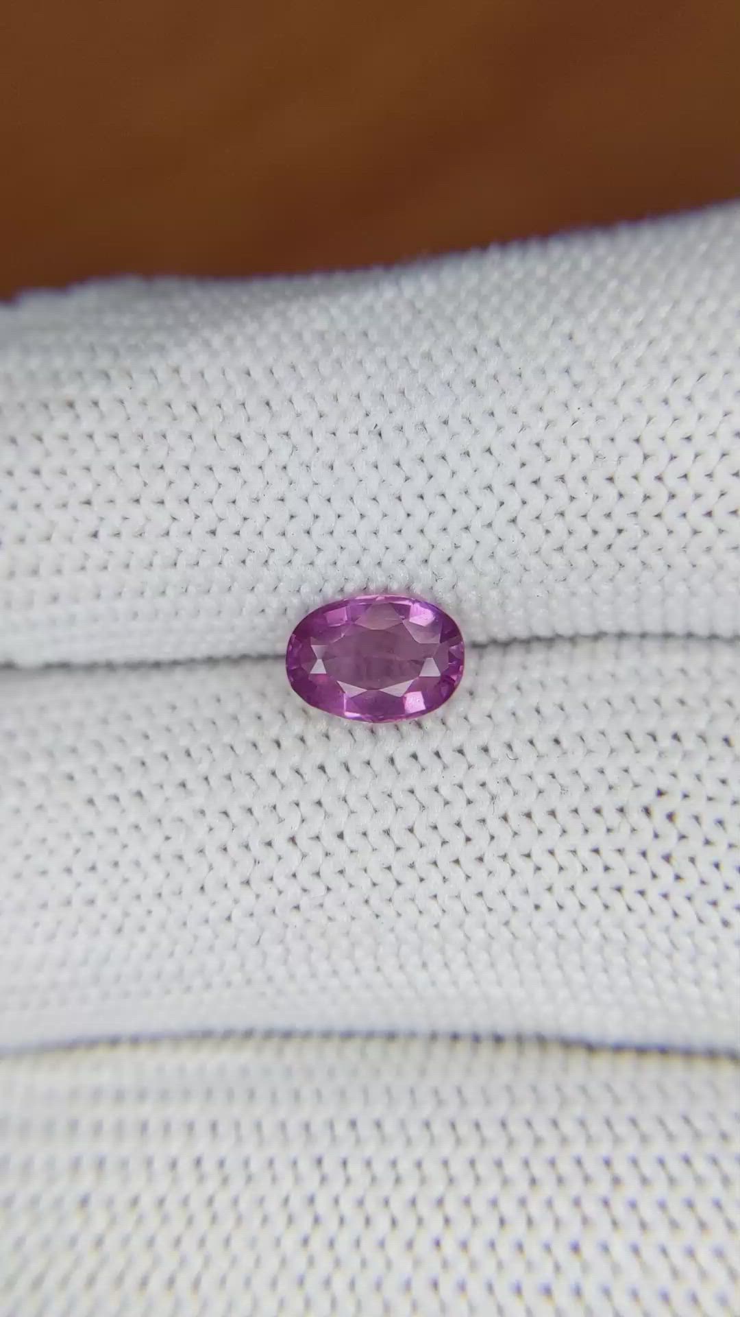 0.94 Ct. Rhodolite Garnet from Ceylon (Sri Lanka) Size Video