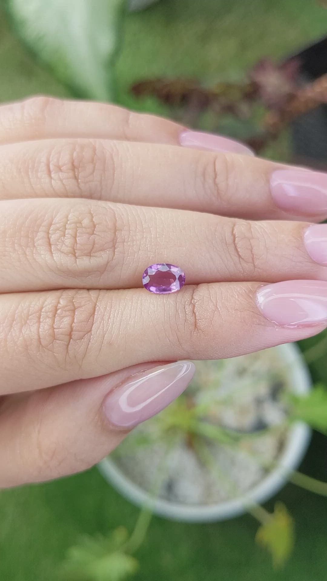 0.94 Ct. Rhodolite Garnet from Ceylon (Sri Lanka) Size Video