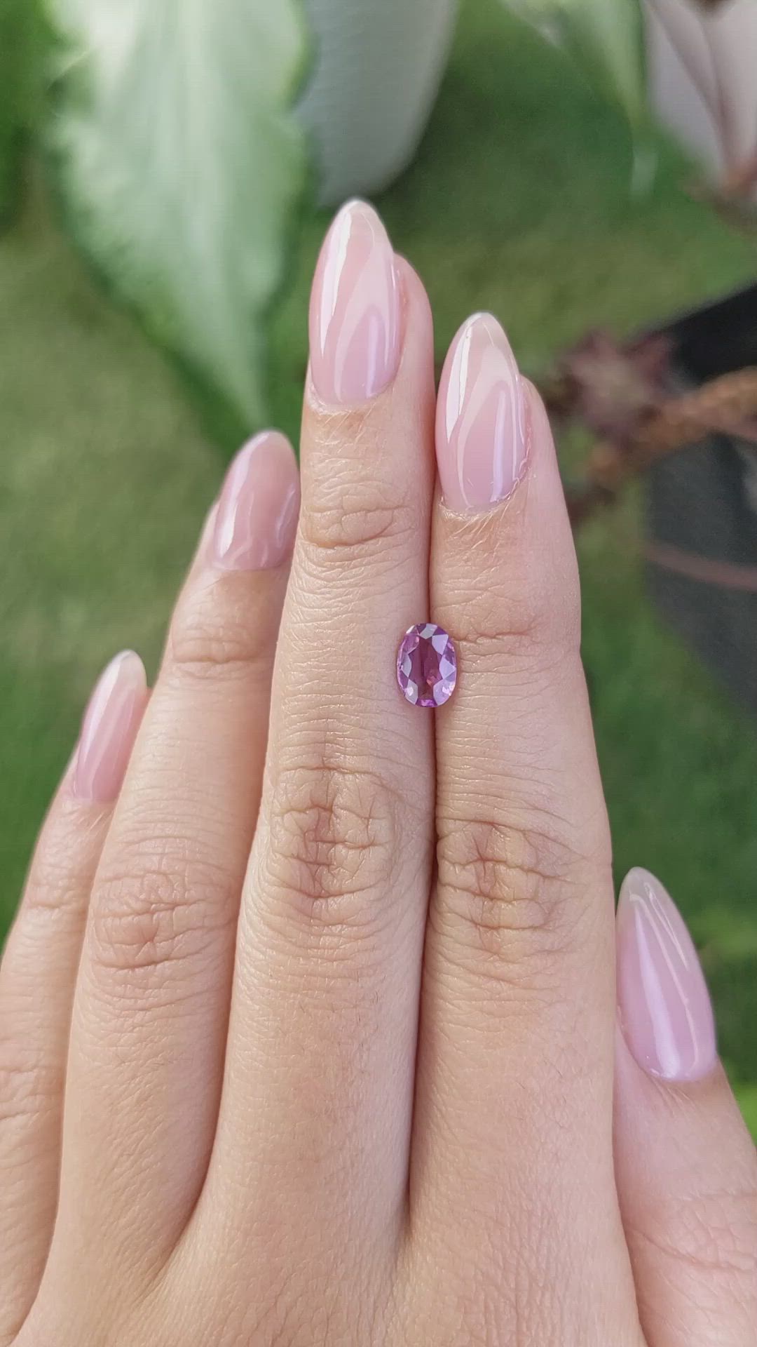 0.94 Ct. Rhodolite Garnet from Ceylon (Sri Lanka) Size Video