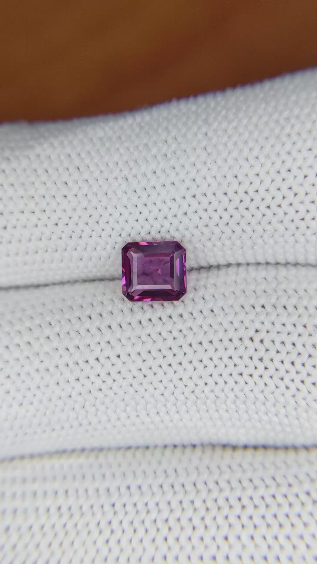 1.05 Ct. Rhodolite Garnet from Ceylon (Sri Lanka) Size Video