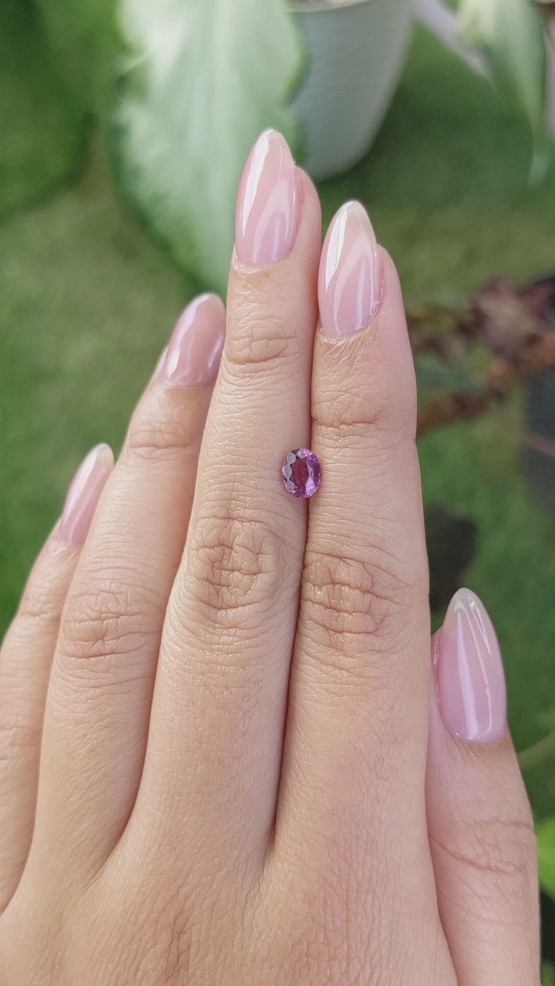 0.71 Ct. Rhodolite Garnet from Ceylon (Sri Lanka) Size Video