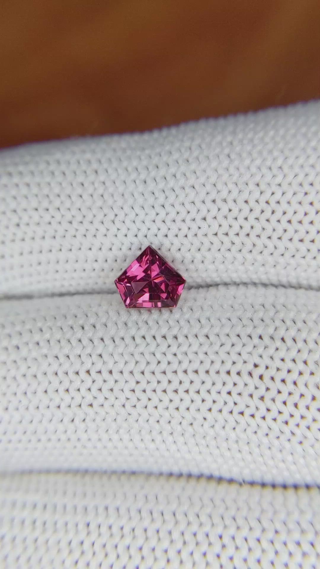 0.96 Ct. Rhodolite Garnet from Ceylon (Sri Lanka) Size Video