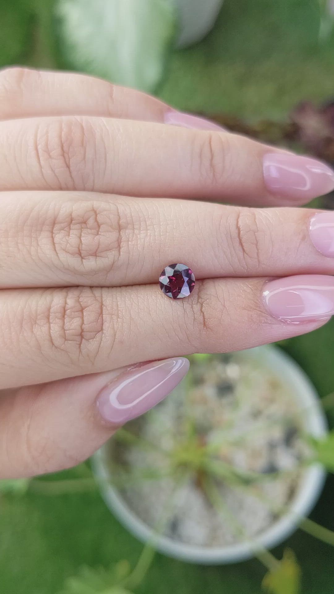 1.09 Ct. Garnet from Ceylon (Sri Lanka) Size Video