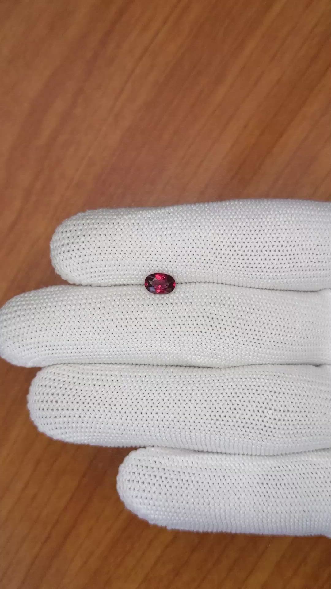 0.69 Ct. Garnet from Ceylon (Sri Lanka) Size Video
