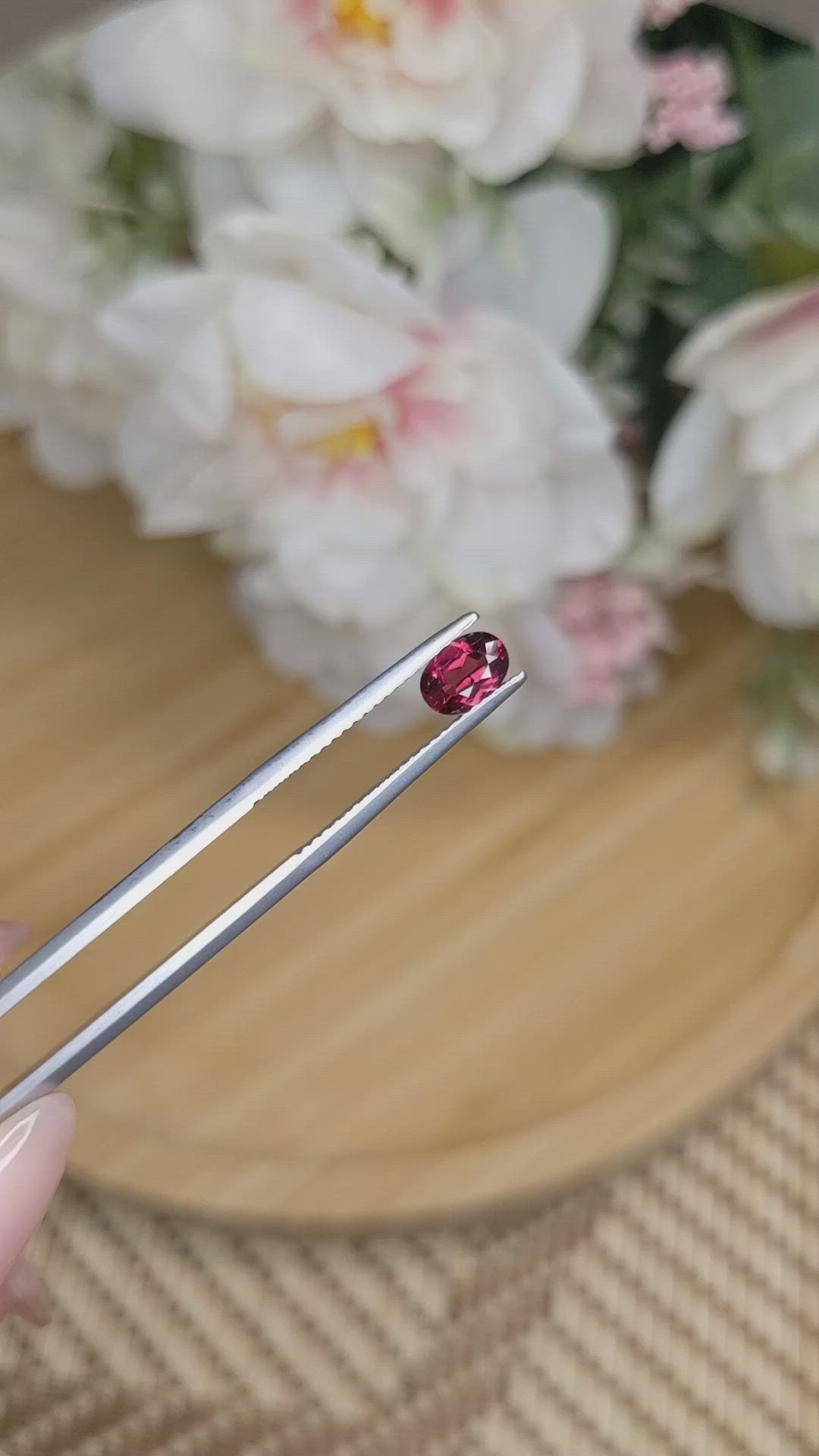 0.69 Ct. Garnet from Ceylon (Sri Lanka) Size Video
