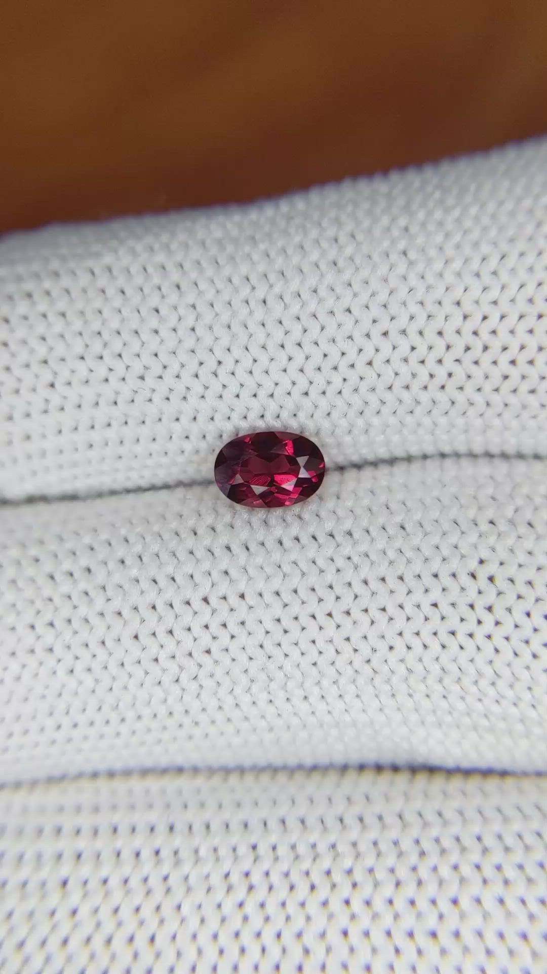 0.69 Ct. Garnet from Ceylon (Sri Lanka) Size Video