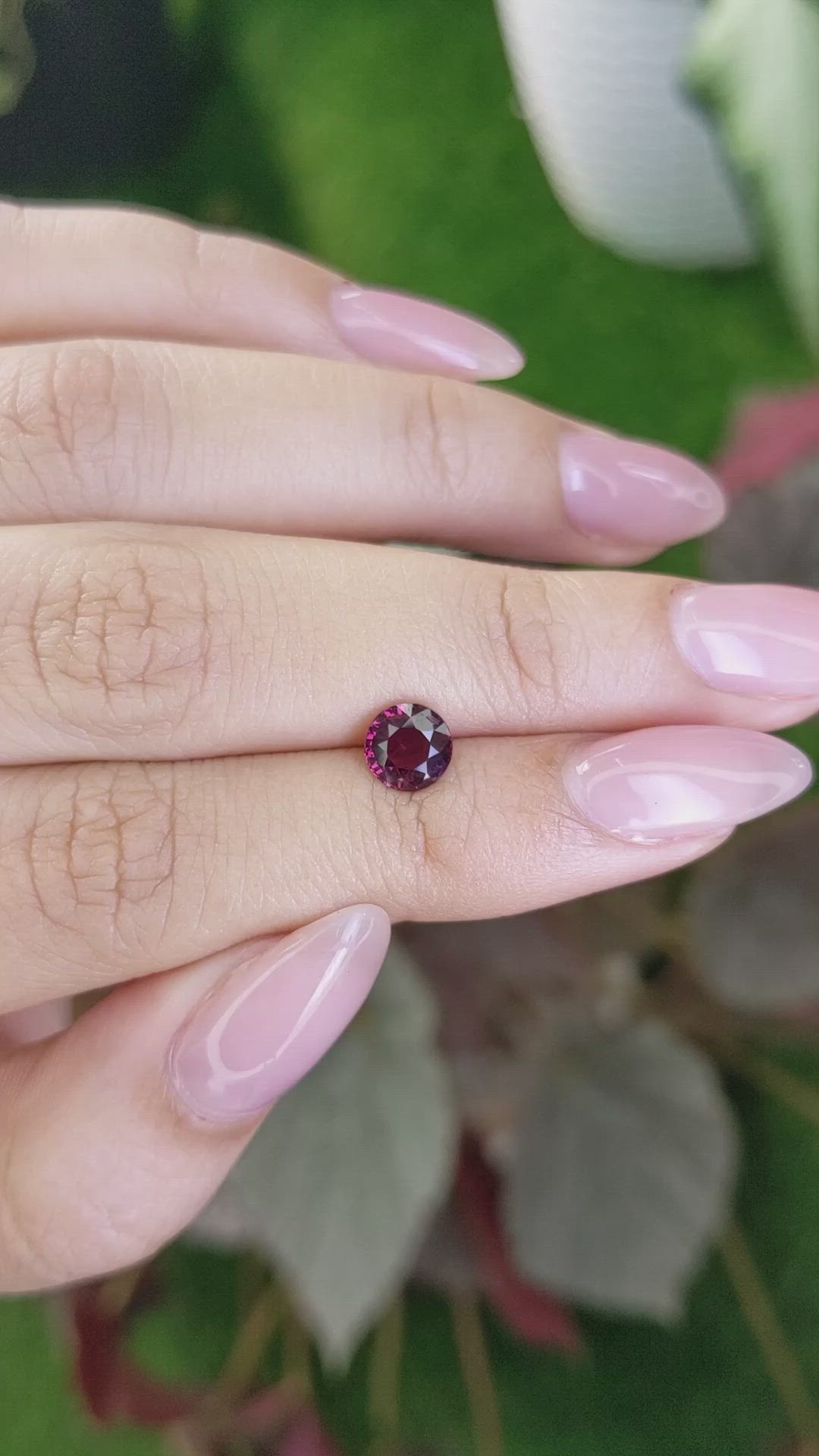1.19 Ct. Rhodolite Garnet from Ceylon (Sri Lanka) Size Video