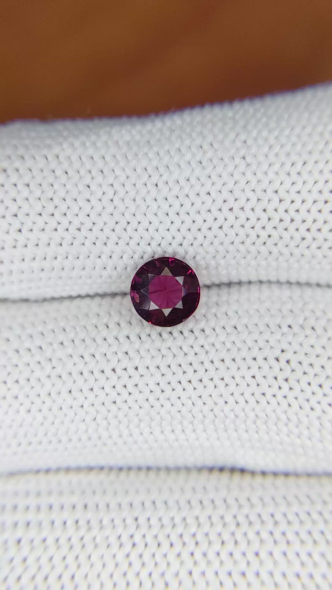 1.19 Ct. Rhodolite Garnet from Ceylon (Sri Lanka) Size Video