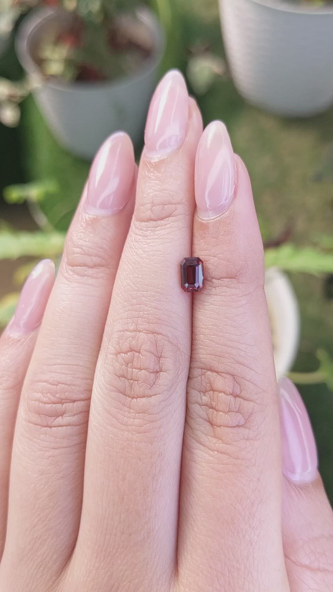 0.96 Ct. Garnet from Ceylon (Sri Lanka) Size Video