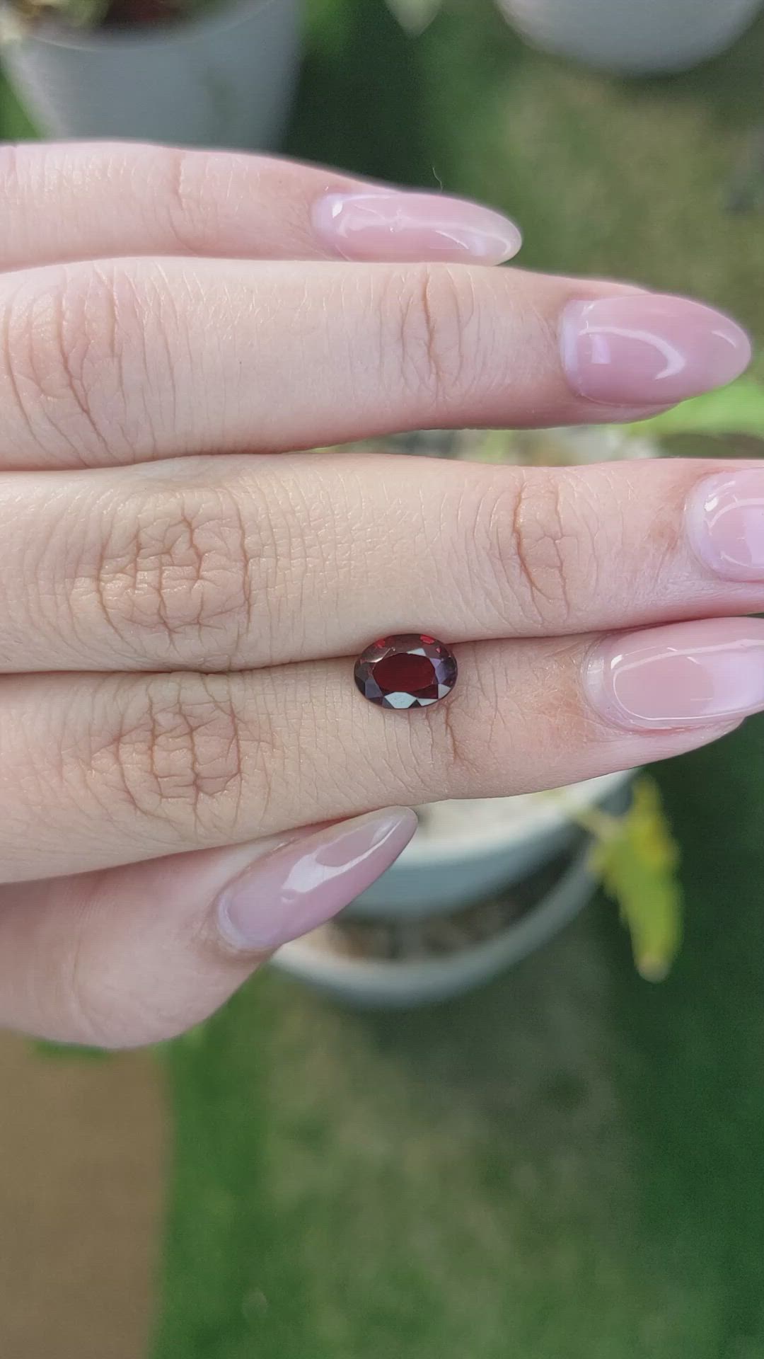 1.50 Ct. Garnet from Ceylon (Sri Lanka) Size Video