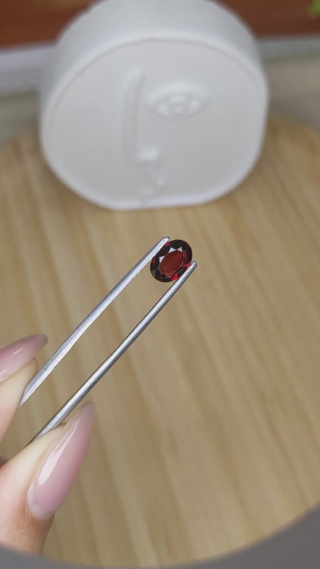 1.50 Ct. Garnet from Ceylon (Sri Lanka) Size Video