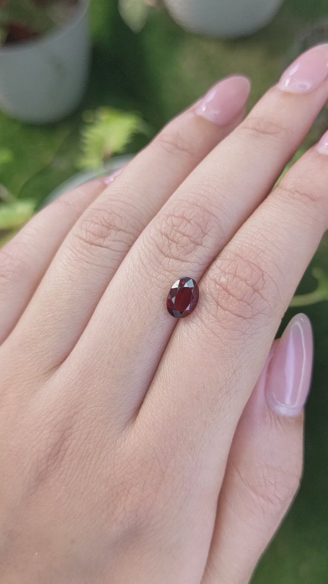 1.50 Ct. Garnet from Ceylon (Sri Lanka) Size Video