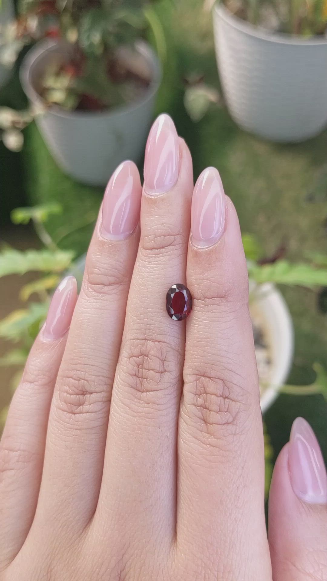 1.50 Ct. Garnet from Ceylon (Sri Lanka) Size Video