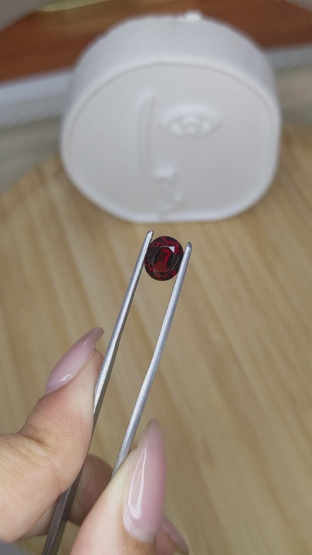 1.80 Ct. Garnet from Ceylon (Sri Lanka) Size Video