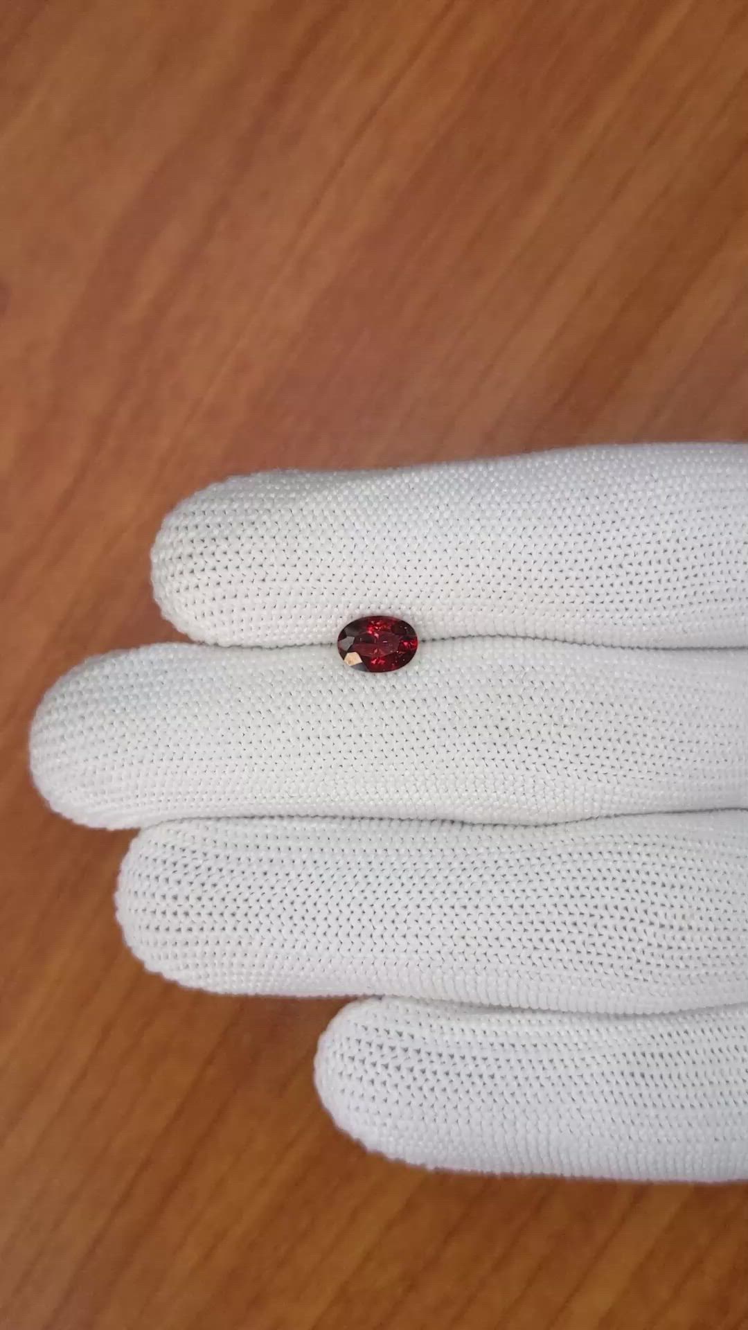 1.03 Ct. Garnet from Ceylon (Sri Lanka) Size Video