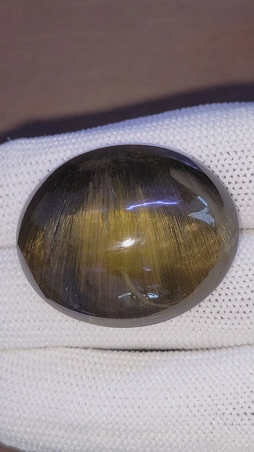 96.32 Ct. Cabochon Rutilated Quartz from Ceylon (Sri Lanka) Size Video