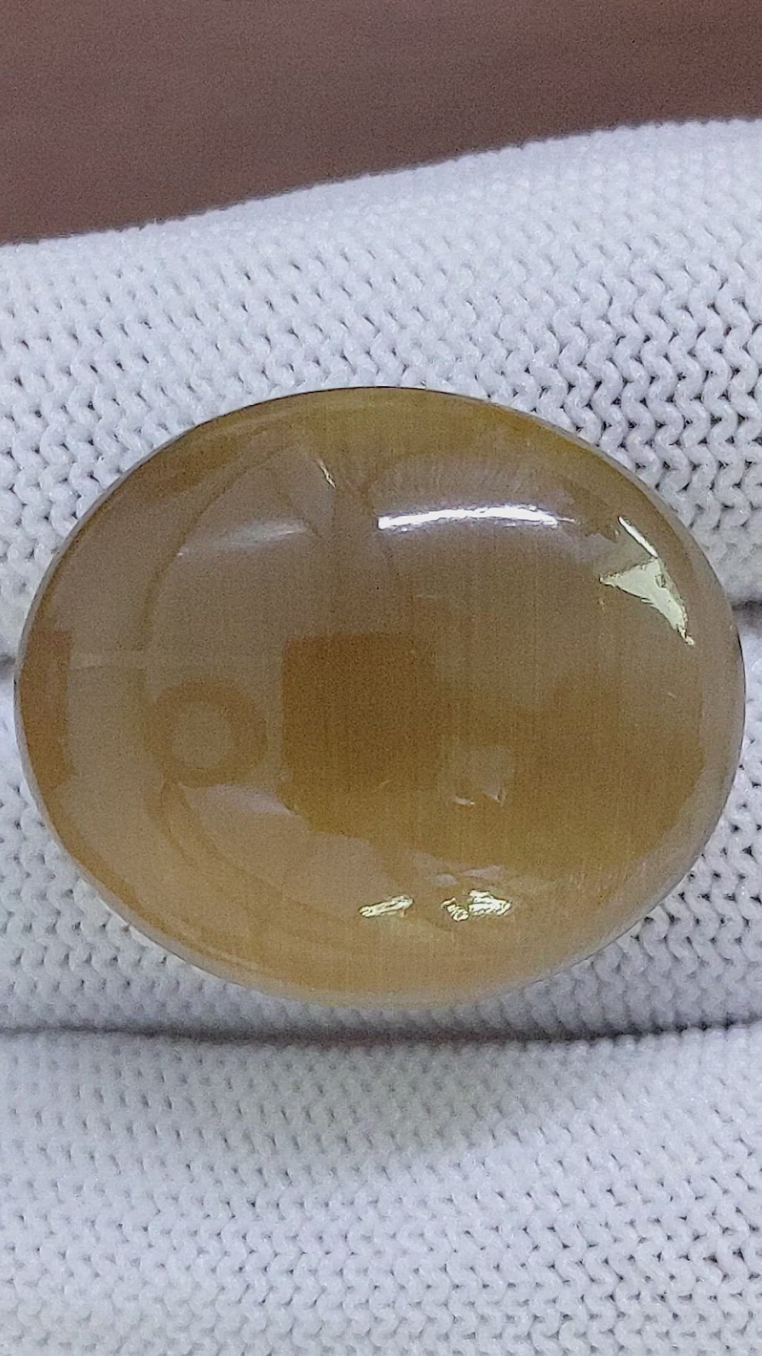 72.58 Ct. Cabochon Rutilated Quartz from Ceylon (Sri Lanka) Size Video